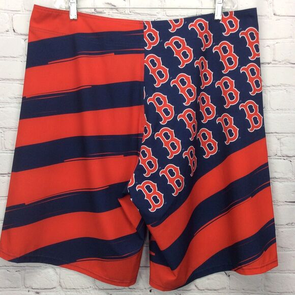 MLB Boston Red Sox Board Shorts Men's Sz 40 Athleisure Baseball Logo Print Beach - Picture 9 of 9